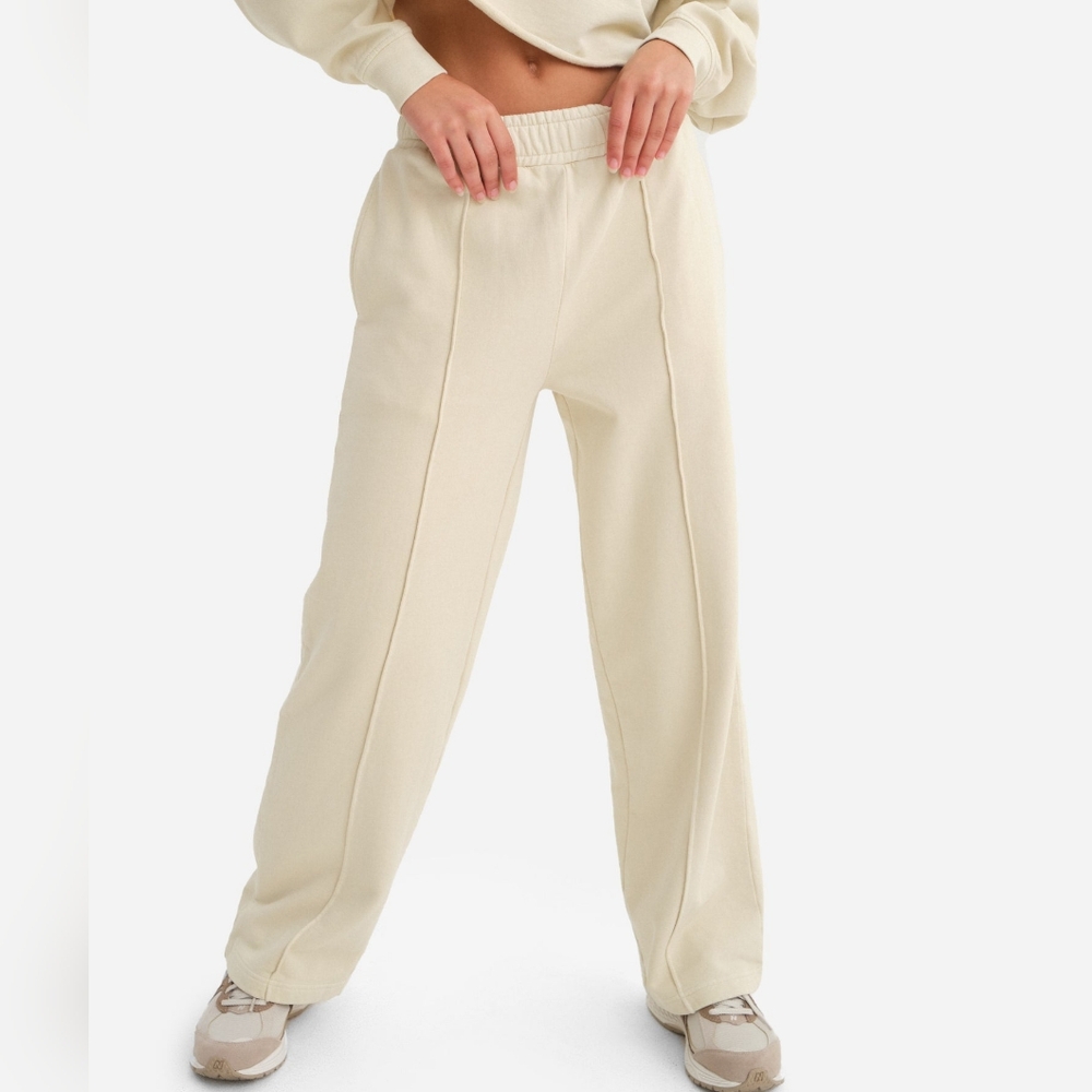 NWT MATE the Label Organic Fleece Front Seam Sweatpant S